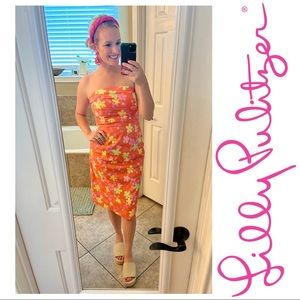 Lilly Pulitzer- White Label- Size 6 Strapless Dress